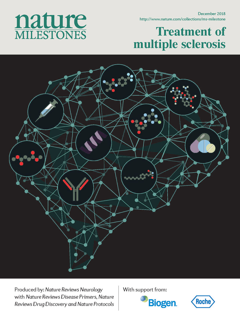 Nature Milestones: Treatment of multiple sclerosis cover page