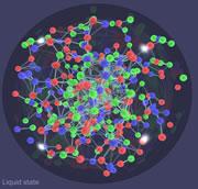 Quarks and gluons have formed a unexpected liquid.  Click here to see animation.
