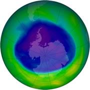 The seasonal ozone hole that developed over Antarctica this year is slightly smaller than in previous years.