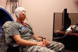 The US military is experimenting with the use of electroencephalography during the baseline pre-deployment testing of its troops.