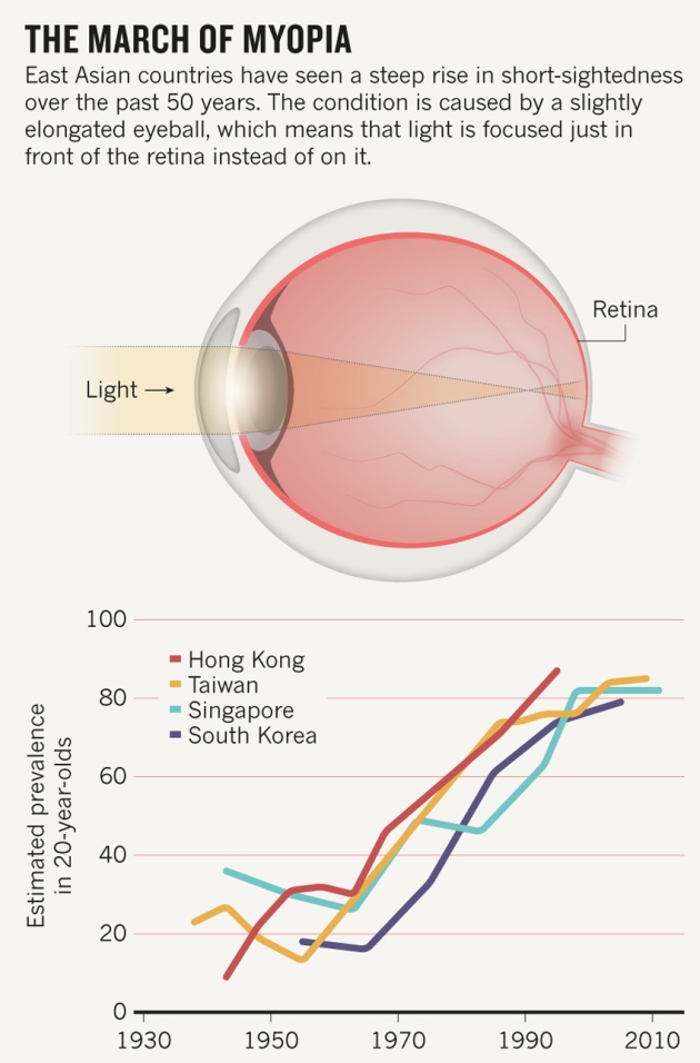 Myopia in East Asian countries