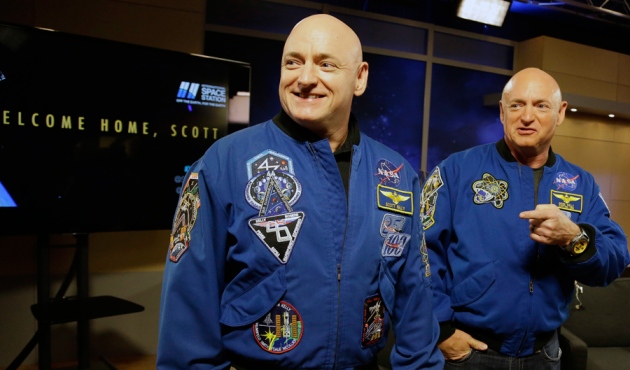 space - Study of NASA’s Scott and Mark Kelly finds gene expression shifts during nearly a year in space. WEB_AP_1603042027003022
