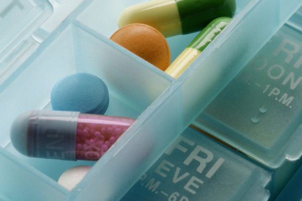 Pills in a pill box