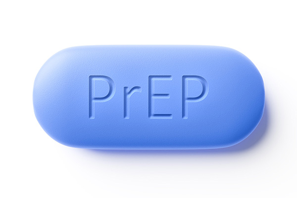 A blue PrEP pill