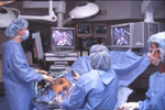 Figure 3 : A typical operating room setup for performing laparoscopic antireflux surgery (LARS). Unfortunately we are unable to provide accessible alternative text for this. If you require assistance to access this image, or to obtain a text description, please contact npg@nature.com