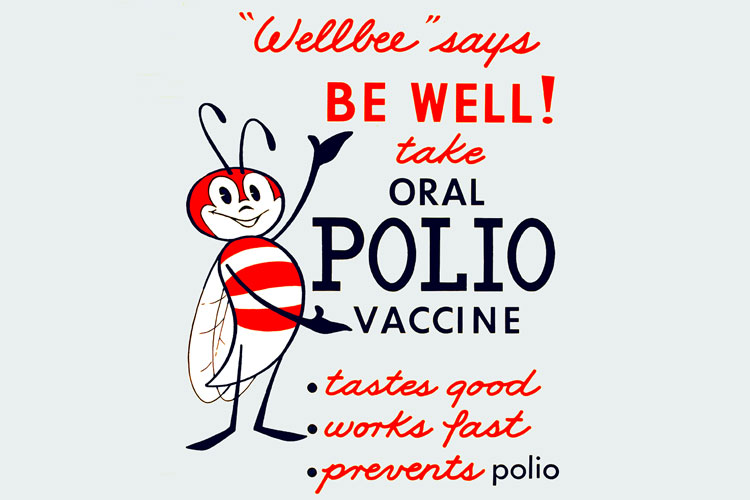 Poster featuring CDC’s national symbol of public health, the ‘Wellbee’