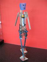 Denise, the Delft University robot, walks tall.