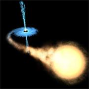 Black holes, such as the one pictured in this artist's impression, may in fact be pockets of 'dark energy'.