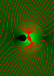 One model of a light-bending material shows the black hole in which an object could be hidden.