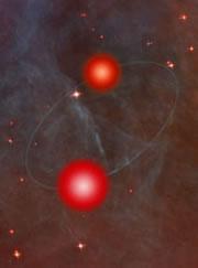 Perfect pulsars: an artist's impression of the twins that make for a great natural laboratory.