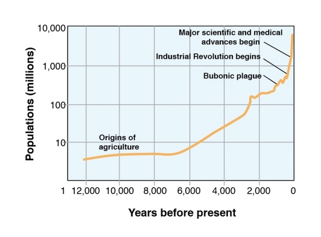 Logistic growth curves as seen in real populations.